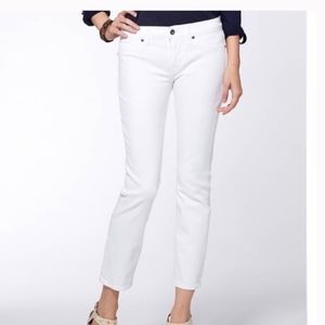 White Lucky Brand Sofia Capri Jeans